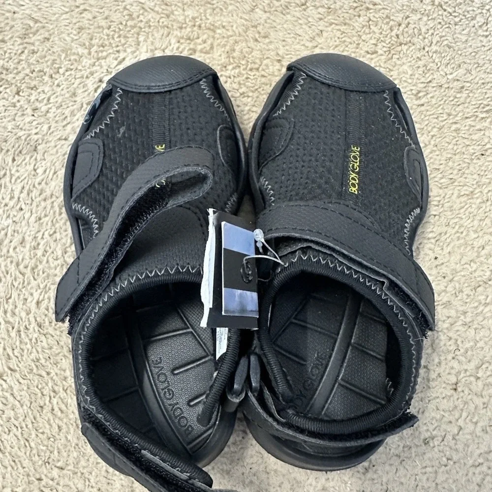 Body Glove Youth 13 Black River Sandals Mesh Water Shoes Hook Loop New